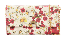 Floral Print Wallet on Chain, Leather, Multi, MII, 3*
